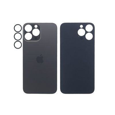 Компанія iCracked. Задня кришка корпусу iPhone 12 Pro Max Black, звичайний виріз та кільце камери НФ-00000975 фото