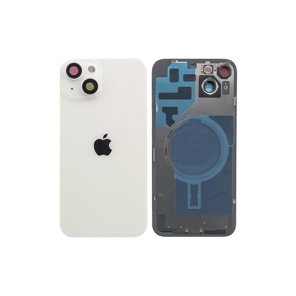 Компанія iCracked. Задняя крышка корпуса iPhone 14 Plus White, обычный вырез в сборе со стеклом камеры НФ-00001325 фото