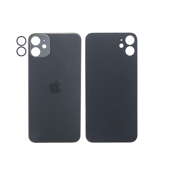 Компанія iCracked. Задняя крышка корпуса iPhone 11 Black, обычный вырез и кольцо камеры НФ-00000610 фото
