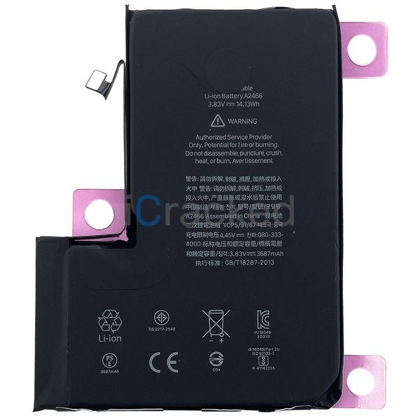 Компанія iCracked. Аккумулятор (батарея) для iPhone 12 Pro Max с контроллером, 3687 mAh. ААА НФ-00000205 фото