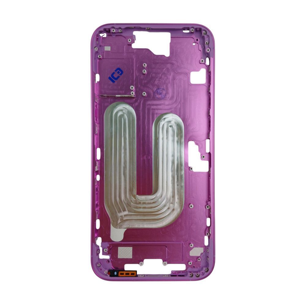 Компанія iCracked. Рамка корпуса iPhone 16 Plus Pink з тримачем SIM, кнопками та сіткою EU НФ-00003029 фото